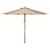 9' Natural Khaki Wooden Outdoor Patio Umbrella - IMAGE 1