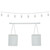 Pack of 6 White Hanging Lantern Garland Decorations 144" - IMAGE 1