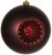 Matte Burgundy Red Retro Reflector Shatterproof Christmas Ball Ornament 8" (200mm) - IMAGE 3