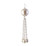 7" Cream White Pearl Dangling Tassel Christmas Ornament - IMAGE 1