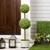 Two-Toned Double Sphere Artificial Boxwood Topiary Potted Plant - 48" - IMAGE 1