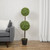 48" Two Tone Green Double Sphere Artificial Boxwood Topiary Potted Plant - IMAGE 2