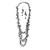 Brushed Silvertone Leaves Fashion Jewelry Multistrand Necklace and Earrings Set - IMAGE 1