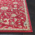2' x 3.25' Floral Red and Olive Green Shed-Free Rectangular Area Throw Rug - IMAGE 5