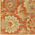 8' x 8' Cornelian Terracotta Red and Brown Hand Tufted Floral Square Wool Area Throw Rug - IMAGE 6