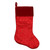 20" Red Glittered Swirl Christmas Stocking with Shadow Velveteen Cuff - IMAGE 1