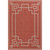 6' x 9' Crimson Red and Cream White Outdoor Area Throw Rug - IMAGE 1