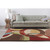 8' x 8' Green and Brown Spheres Hand Tufted Square Area Throw Rug - IMAGE 2