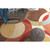 8' x 8' Green and Brown Spheres Hand Tufted Square Area Throw Rug - IMAGE 3