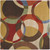 8' x 8' Green and Brown Spheres Hand Tufted Square Area Throw Rug - IMAGE 1