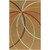 5' x 8' Brown and Red Contemporary Wool Area Throw Rug - IMAGE 1