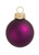 Matte Finish Glass Christmas Ball Ornaments - 4" (100mm) - Plum Purple - 6ct - IMAGE 1