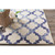 2.5' x 8' Cobalt Blue and Gray Contemporary Rectangle Area Throw Rug Runner - IMAGE 4