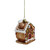 3.75" Glittered Gingerbread House Glass Christmas Ornament - IMAGE 2