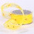 Yellow and Orange Floral Wire Edged Craft Ribbon 1.5" x 27 Yards - IMAGE 1