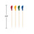 Frilly Wood Party Hors D'oeuvres Food Toothpicks - 2.5" - Club Pack of 1200 - IMAGE 2