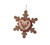 6.75" Brown and Red Rustic Craft Snowflake with Reindeer Christmas Ornament - IMAGE 6