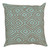 18" Teal Blue and Brown Square Throw Pillow - Down Filler - IMAGE 1