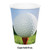 Golf Disposable Paper Drinking Party Tumbler Cups - 9 oz. - White and Green - Club Pack of 96 - IMAGE 2