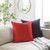 22" Venetian Red Tuxedo Pleats Decorative Throw Pillow - Polyester Filler - IMAGE 2