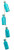 31" Countryside Turquoise Blue Round Glass Bottles Hanging From Twine - IMAGE 1