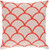 22" Ivory and Poppy Red Square Throw Pillow - IMAGE 1