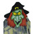 11' Green and Black Witch with Hands Hanging Halloween Figurine - IMAGE 3