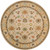 8' Beige and Sage Green Floral Hand Tufted Round Area Throw Rug - IMAGE 1