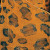 Orange and Black Wild Cat Print Wired Craft Ribbon 6" x 27 Yards - IMAGE 1