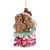 4.5" Glittered Gingerbread Couple in Gift Box Glass Christmas Ornament - IMAGE 5