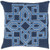 20" Navy Blue Woven Square Throw Pillow - Down Filler - IMAGE 1