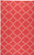 8' x 11' Red and Beige Rectangular Wool Area Throw Rug - IMAGE 1