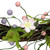 Daisy Twig Artificial Floral Wreath, Green and Pink 15-Inch - IMAGE 6