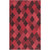 8' x 11' Moroccan Meditation Red and Pink Hand Woven Rectangular Wool Area Throw Rug - IMAGE 1