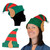 Club Pack of 12 Red and Green Striped Felt Elf Hat with Ears - Adult Sized - IMAGE 3
