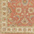 8' x 8' Floral Clay Red and Beige Hand Tufted Square Wool Area Throw Rug