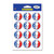 Club Pack of 24 Red, White, and Blue "USA" Soccer Ball Decorative Sticker Sheets 6" - IMAGE 1