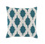 18" Teal Blue and Gray Geometric Decorative Square Throw Pillow - Poly Filled - IMAGE 1