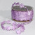 Lavender Embossed Satin Flowers Craft Ribbon 1" x 20 Yards - IMAGE 2