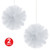 Tulle Pom Poms Hanging Party Decorations - 8" - White - Pack of 24 - IMAGE 4