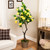 Artificial Peony Flower Potted Tree - 63" - Yellow - IMAGE 1