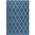 2' x 3' Blue and Beige Damask Hand Tufted Wool Area Throw Rug - IMAGE 1