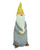 20" Gnome with Gray Robe and Yellow Cap Outdoor Garden Statue - IMAGE 1