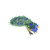 13" Green and Blue Peacock with Closed Tail Feathers Christmas Tabletop Decor - IMAGE 1