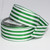Shimmering Green and White French Wired Stripe Craft Ribbon 1.5" x 27 Yards - IMAGE 2