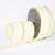 Ivory and Gold Solid Wired Craft Ribbon 1.5" x 27 Yards - IMAGE 1