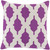 22" Purple and White Contemporary Throw Pillow - Down Filler - IMAGE 1