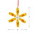 4" Yellow and Red Tootsie Roll Sugar Daddy Lollipop Snowflake Christmas Ornament - IMAGE 5