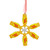 4" Yellow and Red Tootsie Roll Sugar Daddy Lollipop Snowflake Christmas Ornament - IMAGE 1