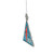 3.75" Red and Blue Ride Ski Triangular Charm Christmas Ornament - IMAGE 2